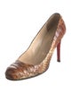 Christian Louboutin Python Animal Print Pumps