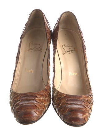 Christian Louboutin Python Animal Print Pumps