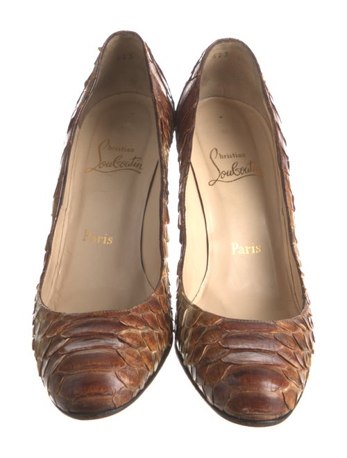 Christian Louboutin Python Animal Print Pumps