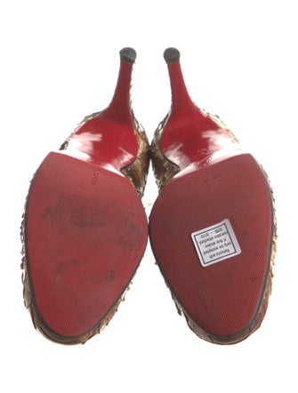 Christian Louboutin Python Animal Print Pumps