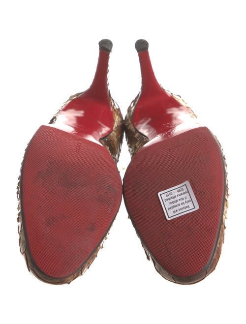 Christian Louboutin Python Animal Print Pumps