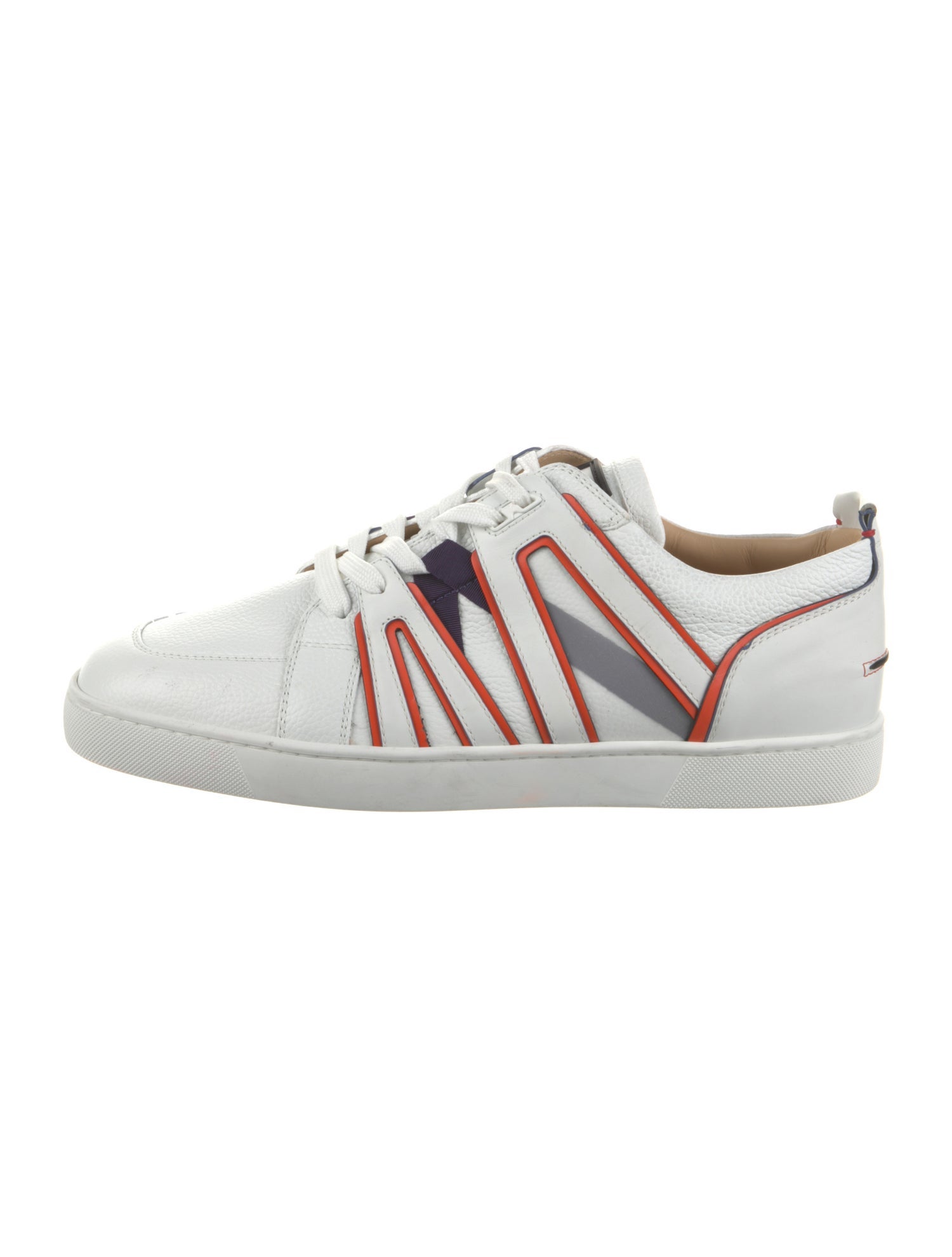 Christian Louboutin Leather Striped Sneakers