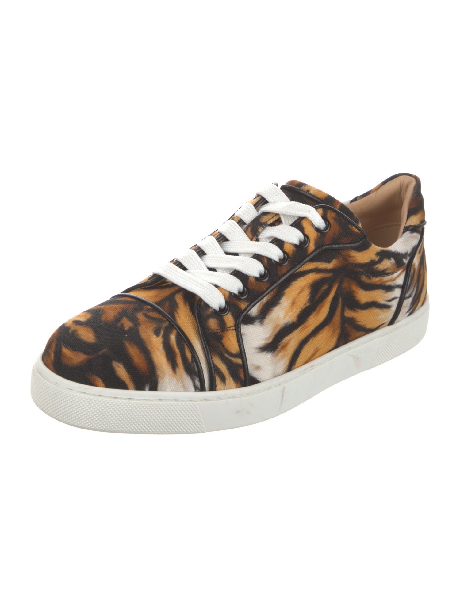 Christian Louboutin Canvas Animal Print Sneakers