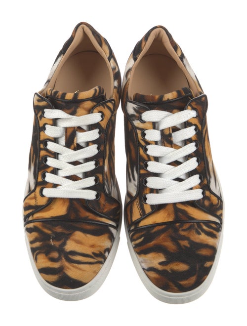 Christian Louboutin Canvas Animal Print Sneakers