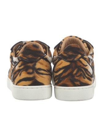 Christian Louboutin Canvas Animal Print Sneakers
