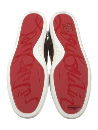 Christian Louboutin Canvas Animal Print Sneakers