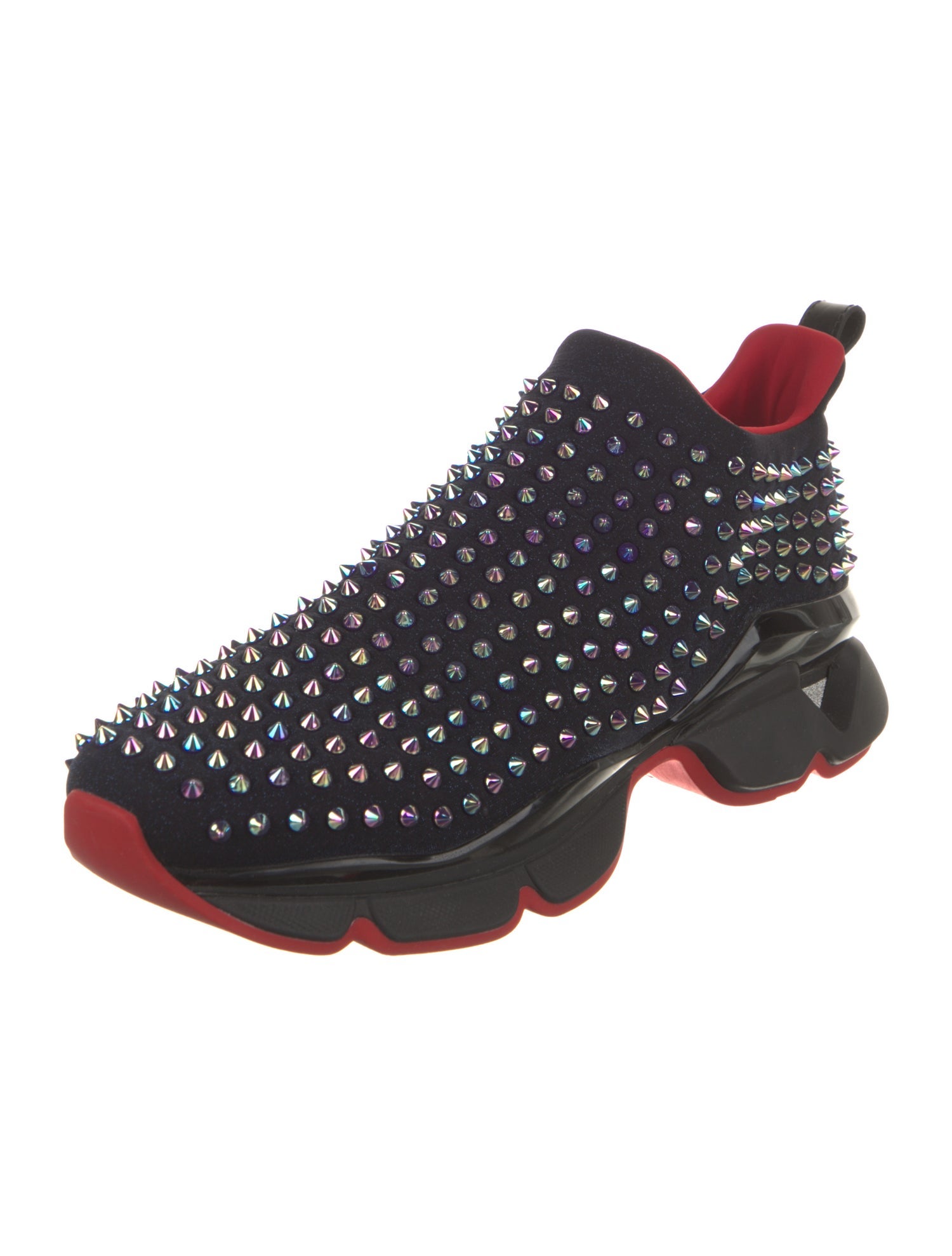 Christian Louboutin Neoprene Studded Accents Sneakers