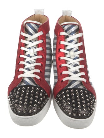Christian Louboutin Canvas Striped Sneakers