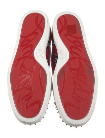 Christian Louboutin Satin Printed Sneakers