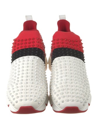 Christian Louboutin Neoprene Colorblock Pattern Sneakers