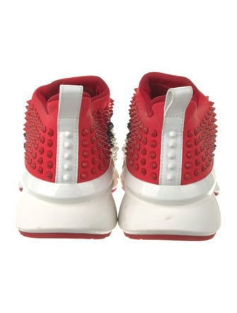 Christian Louboutin Neoprene Colorblock Pattern Sneakers