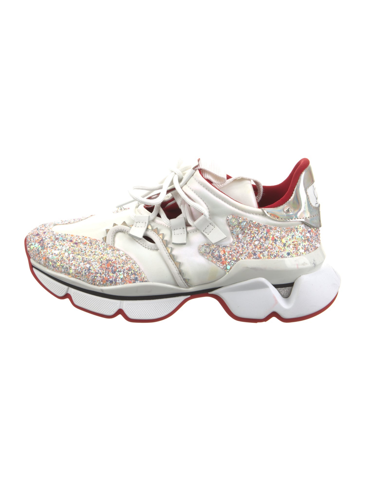 Christian Louboutin Leather Printed Sneakers