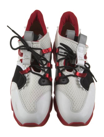 Christian Louboutin Mesh Printed Athletic Sneakers