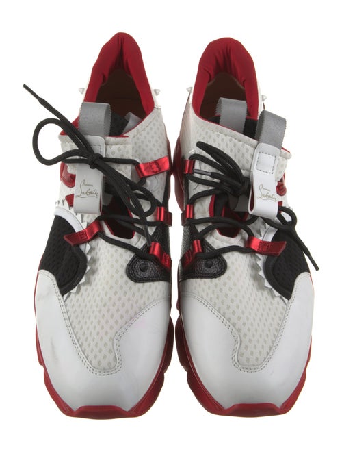 Christian Louboutin Mesh Printed Athletic Sneakers