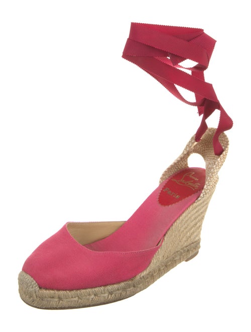 Christian Louboutin Canvas D'Orsay Flats