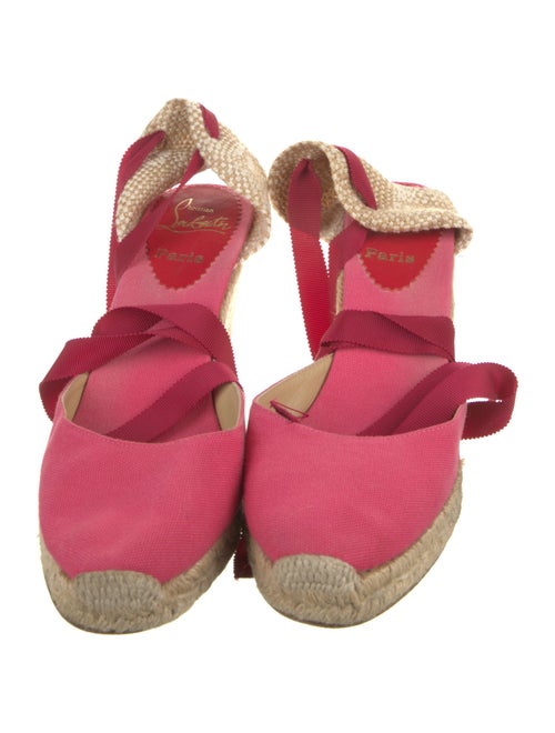 Christian Louboutin Canvas D'Orsay Flats