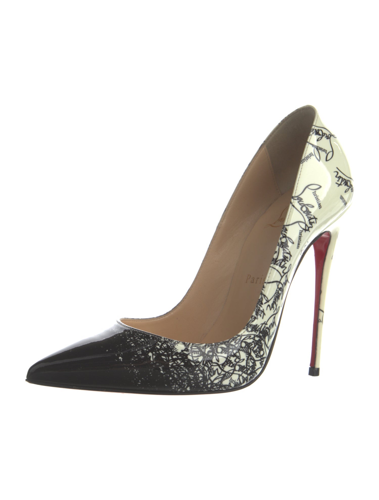 Christian Louboutin Patent Leather Printed Pumps