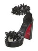 Christian Louboutin Spike Accents Patent Leather Sandals