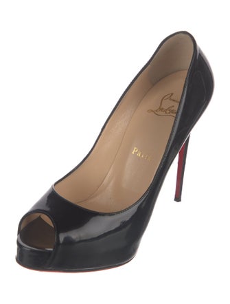 Christian Louboutin Patent Leather Cutout Accent Pumps