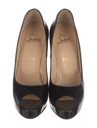 Christian Louboutin Patent Leather Cutout Accent Pumps