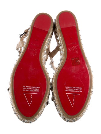 Christian Louboutin Spike Accents Leather Espadrilles