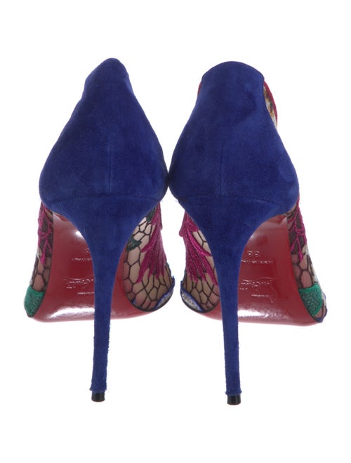 Christian Louboutin Mesh Lace Pattern Pumps