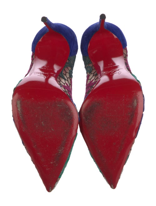 Christian Louboutin Mesh Lace Pattern Pumps