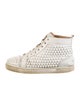 Christian Louboutin Spike Accents Leather Sneakers