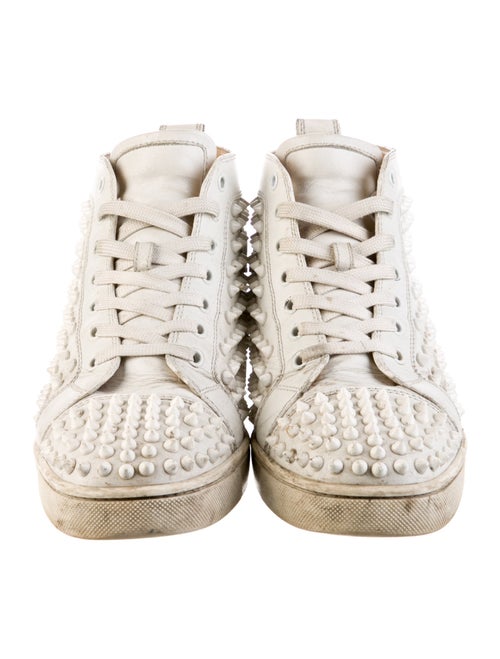 Christian Louboutin Spike Accents Leather Sneakers