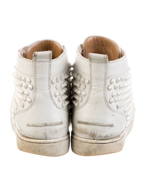 Christian Louboutin Spike Accents Leather Sneakers