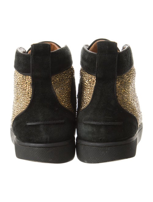 Christian Louboutin Suede Colorblock Pattern Sneakers