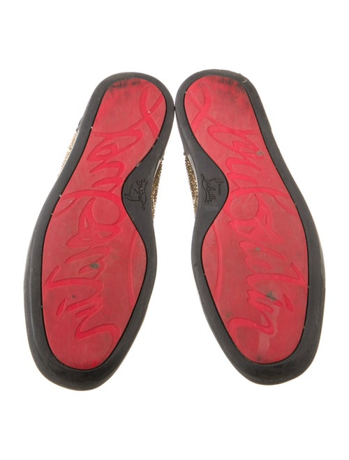 Christian Louboutin Suede Colorblock Pattern Sneakers