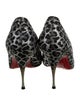 Christian Louboutin Animal Print Cutout Accent Pumps