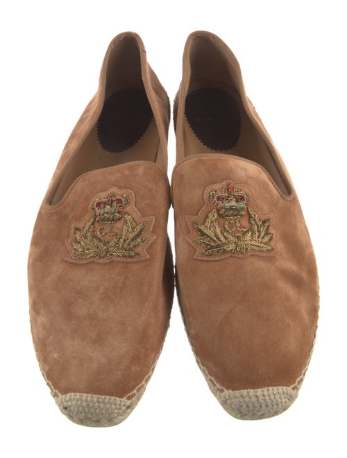 Christian Louboutin Suede Embroidered Accent Espadrilles