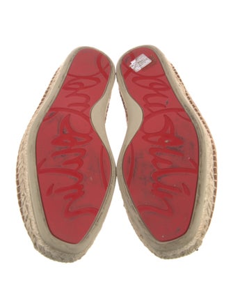Christian Louboutin Suede Embroidered Accent Espadrilles