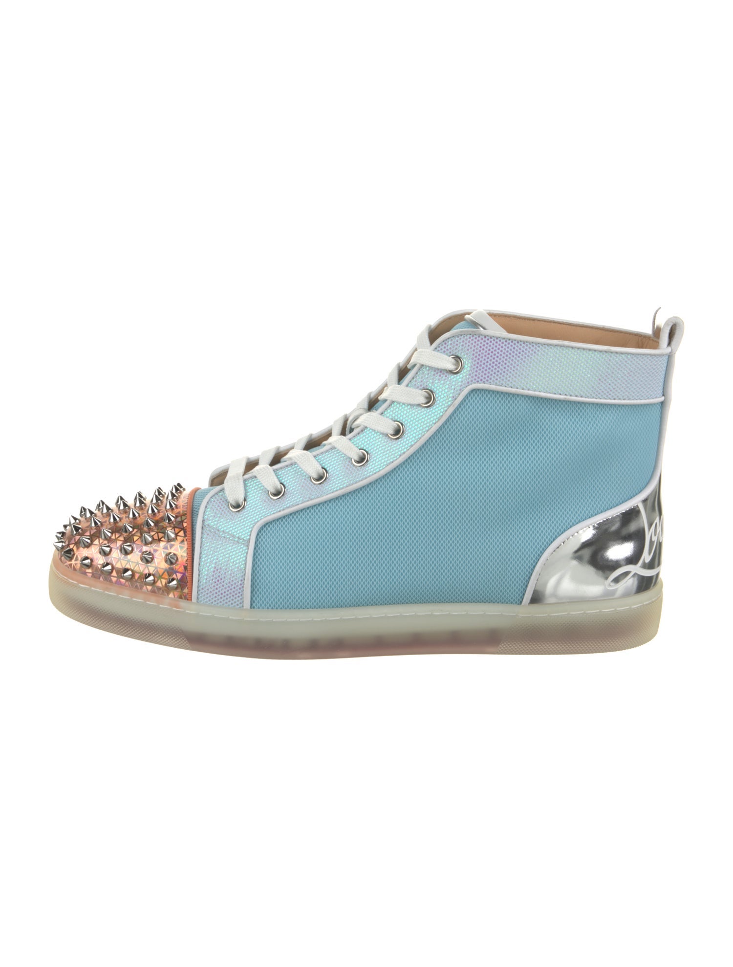 Christian Louboutin Colorblock Pattern Studded Accents Sneakers