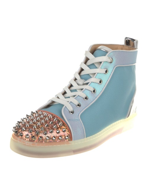 Christian Louboutin Mesh Colorblock Pattern Sneakers