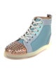 Christian Louboutin Mesh Colorblock Pattern Sneakers