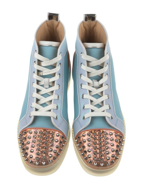 Christian Louboutin Mesh Colorblock Pattern Sneakers