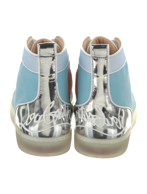 Christian Louboutin Mesh Colorblock Pattern Sneakers