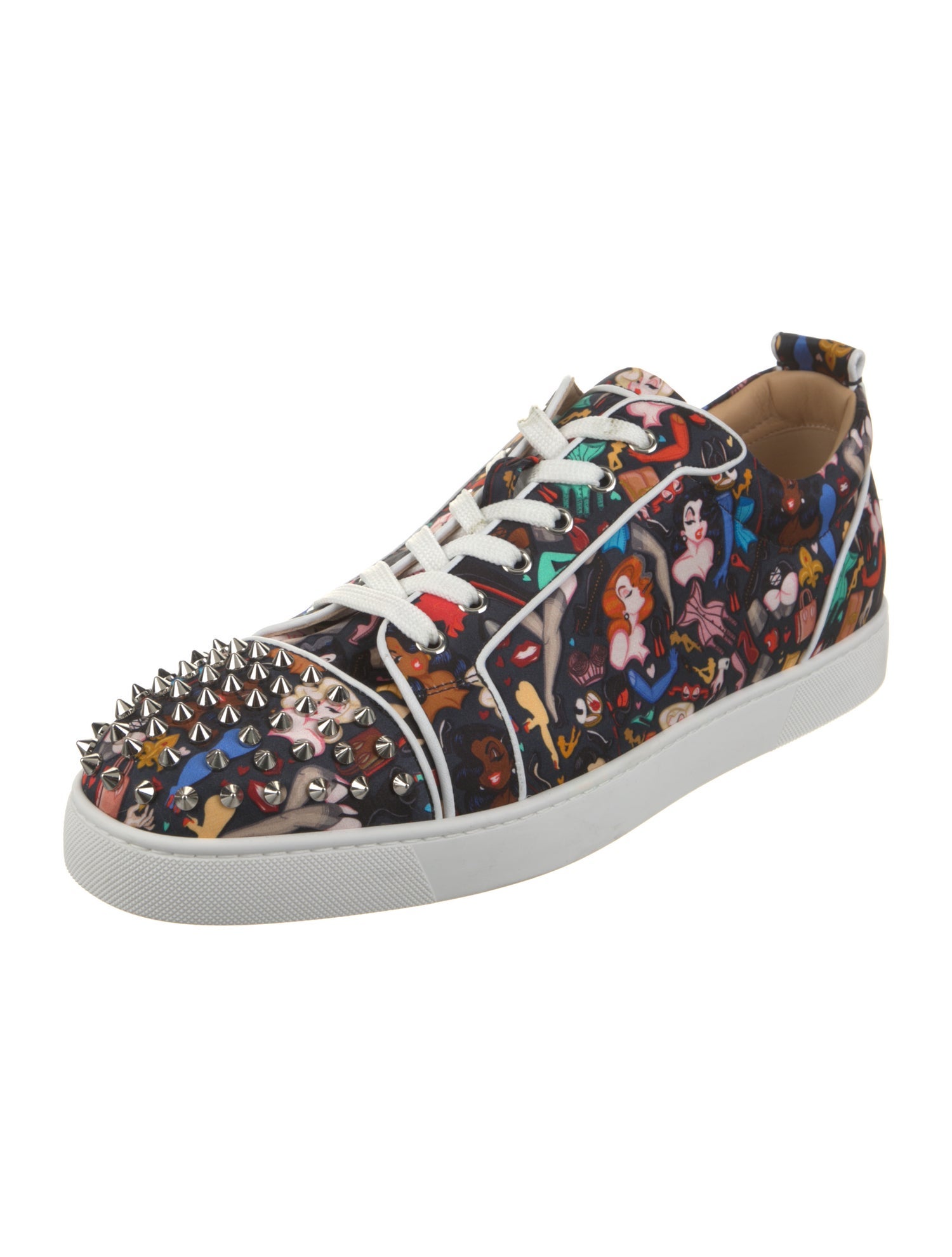 Christian Louboutin Leather Printed Sneakers