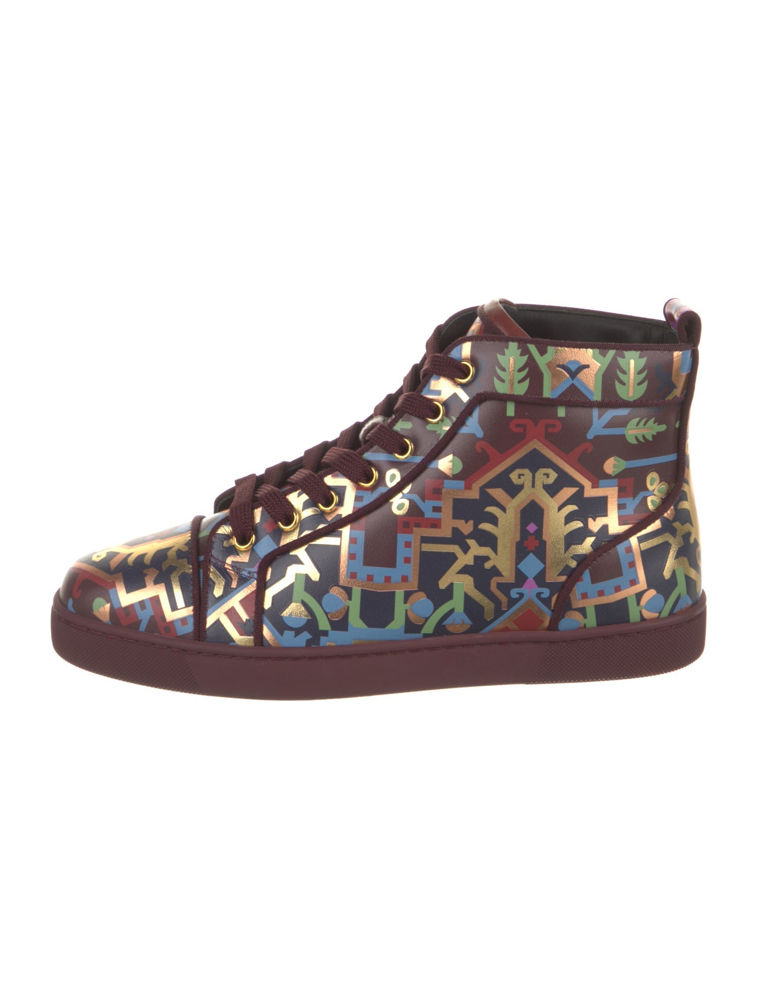 Christian Louboutin Leather Printed Sneakers