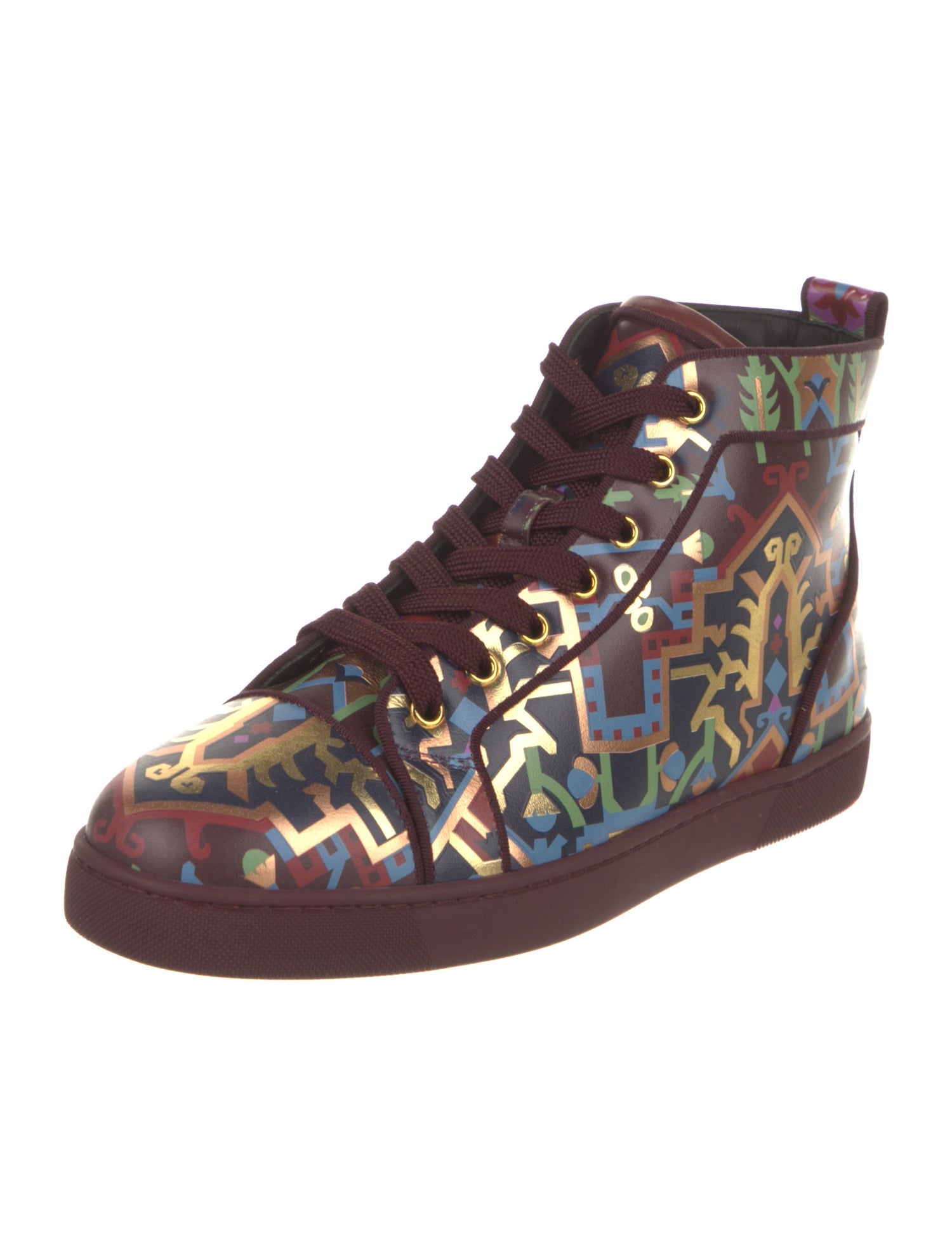 Christian Louboutin Leather Printed Sneakers