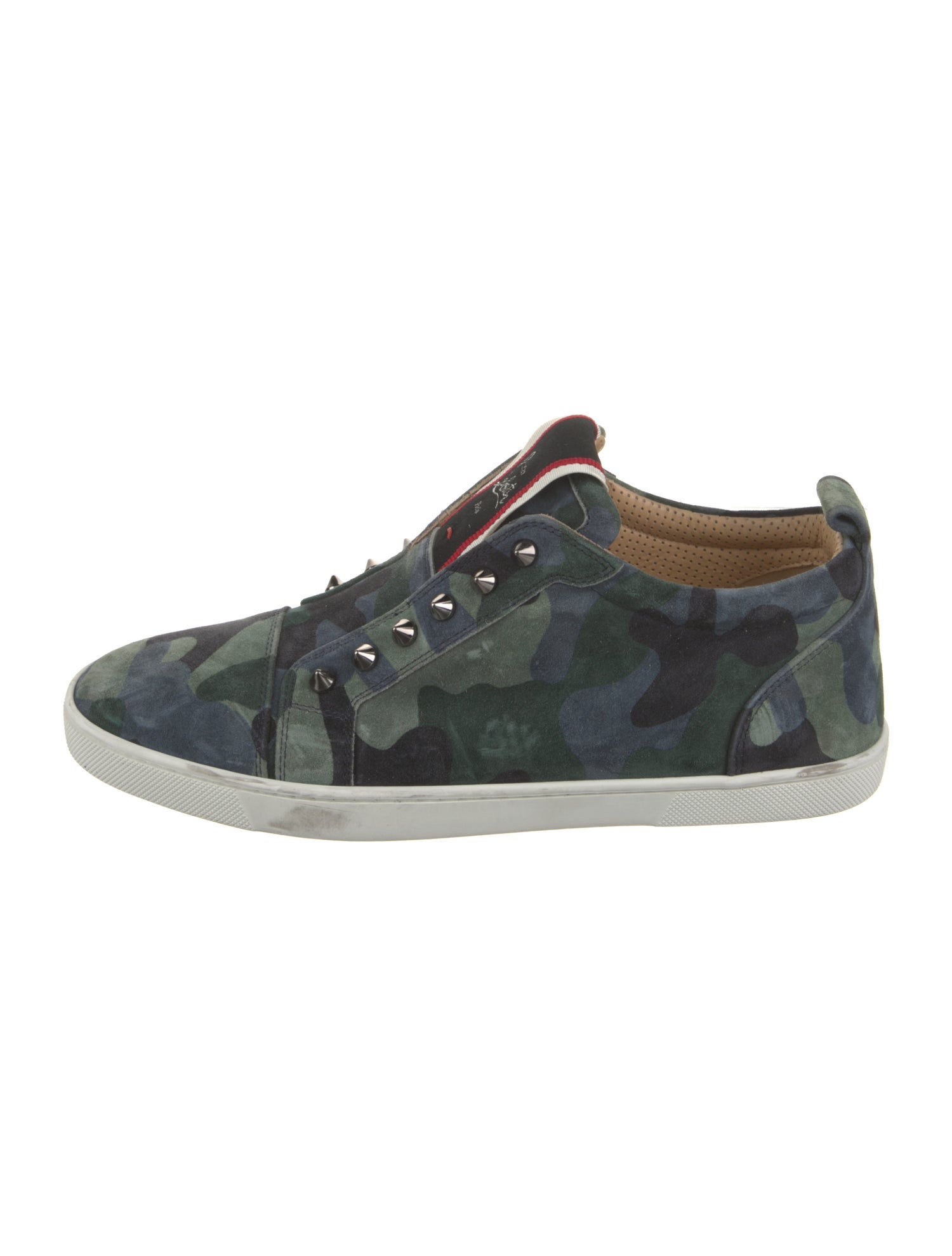 Christian Louboutin Leather Camouflage Print Sneakers