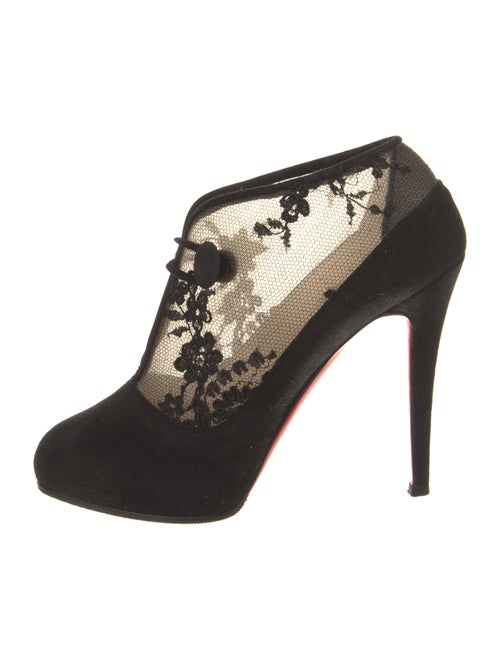 Christian Louboutin Mesh Lace Pattern Pumps