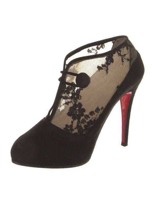 Christian Louboutin Mesh Lace Pattern Pumps