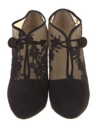 Christian Louboutin Mesh Lace Pattern Pumps