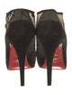 Christian Louboutin Mesh Lace Pattern Pumps