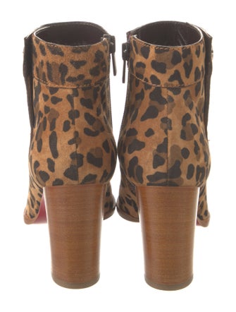 Christian Louboutin Suede Animal Print Boots