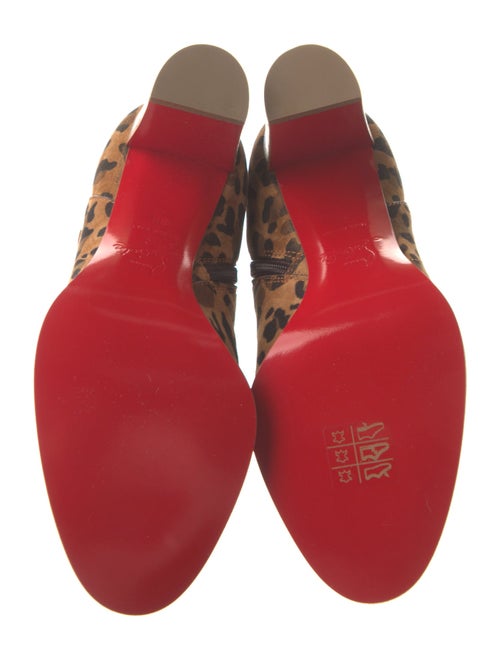 Christian Louboutin Suede Animal Print Boots